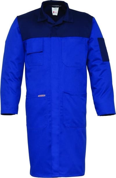 Havep 4089 Lange jas/Stofjas Korenblauw/Marine maat 52