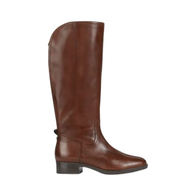 Geox D Felicity Lederen Dames Bruine Laarzen