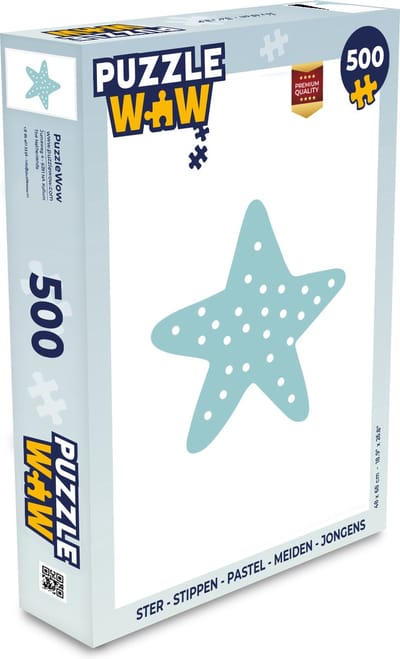Puzzel Ster - Stippen - Pastel - Meiden - Jongens - Kids - Legpuzzel - Puzzel 500 stukjes