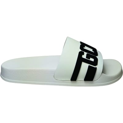 Mannenschoenen Gcds Sliders logo ketting wit-zwart