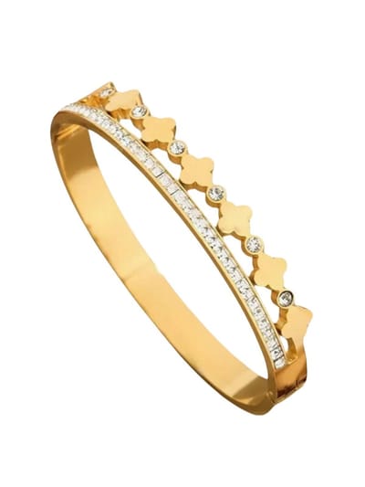 Zirkonia Clover Armband - 18k Verguld - Roestvrij staal -Armband dames - Waterproof - Sieraden voor vrouwen - cadeau - Verstelbaar