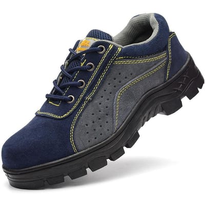 Arbeidsverzekeringsschoenen Heren Zomer Ademend Antislip Stalen Neus Anti-verplettering en Anti-perforatie Werkschoenen Veiligheidsschoenen 46 gray