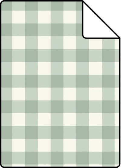 Proefstaal ESTAhome behang geblokt motief mintgroen - 26.5 x 21 cm - 132125-S