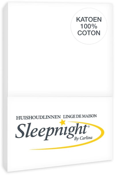 Sleepnight Lakenset Katoen Wit - 180 x 290 cm + 1 kussensloop - [Wit]