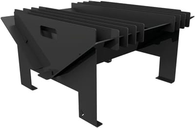 Tuinhaard Vierkant - Buitenhaard Metaal - Gezellige Avonden - Zelfdragende Constructie - 58 x 58 x 32.5 cm - Zwart