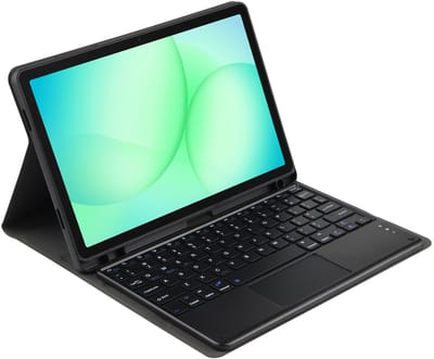 Hoes met Toetsenbord Donker Blauw Geschikt voor Samsung Galaxy Tab A9 Plus / A11 Plus Hoes - Toetsenbord hoesje - Bluetooth Keyboard