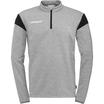 Uhlsport Squad 27 Ziptop Heren - Donkergrijs Gemeleerd / Zwart | Maat: M