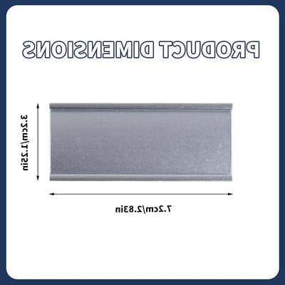 Set van 6 Magnetische Naambordjes voor Kleding, Duurzaam Zwart Aluminium met Verwijderbare Case, Ideaal voor Organisatie en Identificatie, 7 x 3,2 x 2 cm