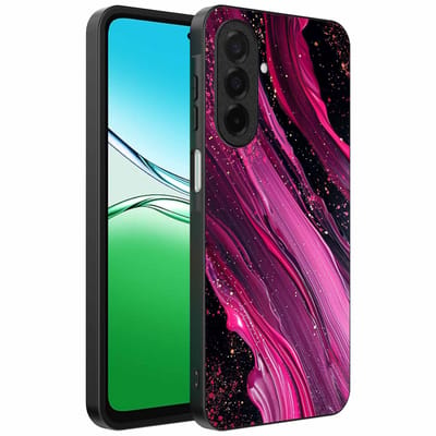 Geschikt voor Oppo A5 Telefoonhoesje met marmer opdruk - TPU backcover case marble design - Paars Roze - Smartphonica geschikt voor Oppo A5
