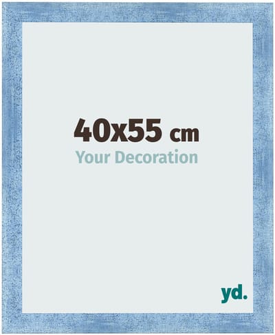 Your Decoration - Fotolijst 40x55 cm - MDF - Helder Blauw Geveegd - Pisa
