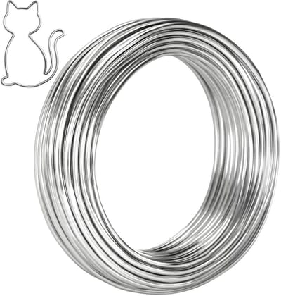 Metaaldraad - Vormbare draad - Hobby projecten - Ruim 15 meter - 3 mm dik - Aluminiumkleurig