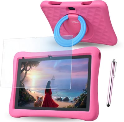 Kindertablet 10 inch – Tablet Kids – 96 GB - Tablet Kinderen – Kindertablet vanaf 3 jaar – 6000mAh - Ouderlijk Toezicht – Android 16 – Roze – 2026 Model - WiseQ