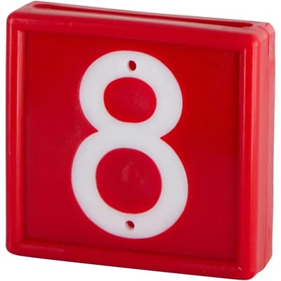 Genummerde markeerkraag om op de armband te schuiven Kerbl N°8 (x10)