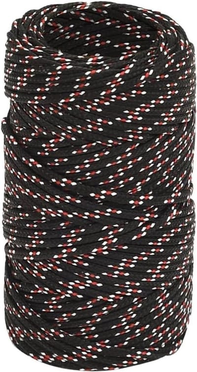 Zwarte Boot Touw - Polypropyleen Touw - Kamperen Zeilen - Weerbestendig Duurzaam - 2mm 500m - Zwart