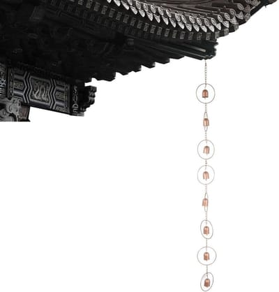 Regenkettingen voor dakgoten - Decoratieve regenpijp - Waterafvoer buiten - Rustgevend geluid - 90-120 cm - Vintage
