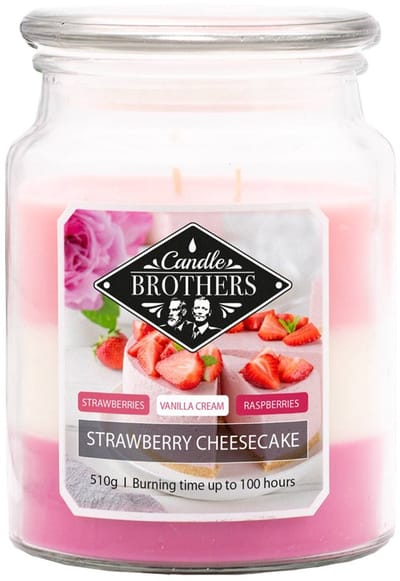 Candle-Brothers Geurkaars-aardbeiencheesecake
