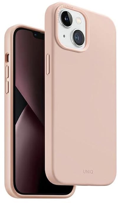 UNIQ Lino Hue - Hoesje voor iPhone 14 Plus - Blush Pink - Magclick Opladen - Soft Touch