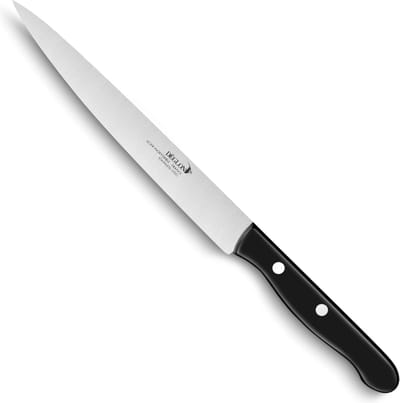 Déglon Fileermes 17 cm – Flexibel Roestvrij Staal – Geperst Houten Handvat – Zwart