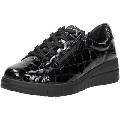SUB55 Comfort Collection Isla 07 Veterschoenen Laag - Zwart croco lak - Maat 36