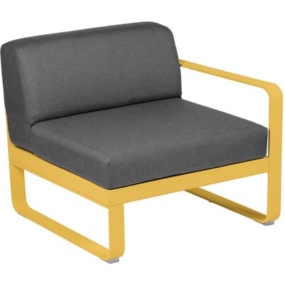 Fermob BELLEVIE Fauteuil Module rechts - C6 Honing structuur - A3 grafietgrijs
