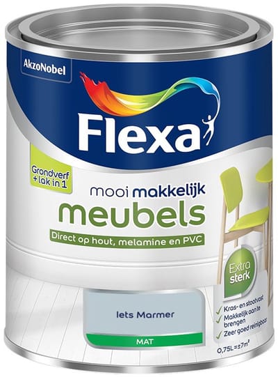 Flexa - Mooi Makkelijk Meubels Mat - Iets Marmer - Mengverf - 750 Ml