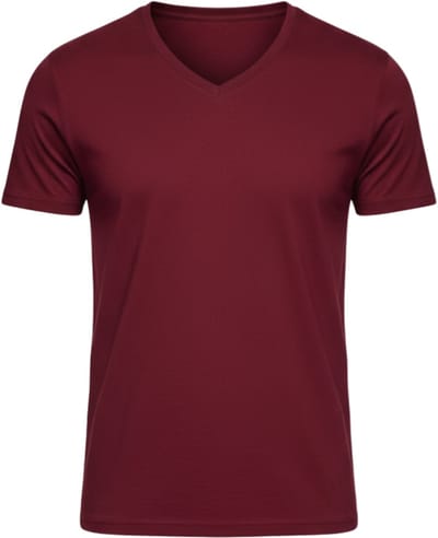 OMBRE T-shirt - Regular Fit - Katoen - Korte Mouw Bordeaux S