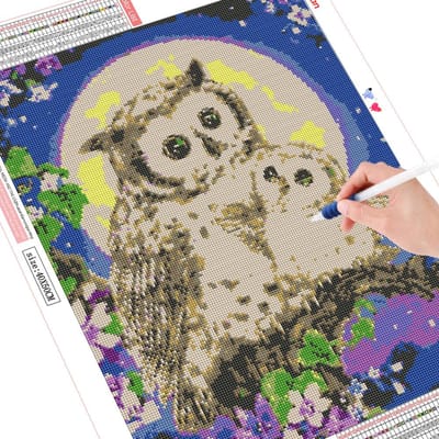 5D bricolage diamant broderie ensemble complet hibou perlé peinture diamant mosaïque animaux peinture 20X30CM gray
