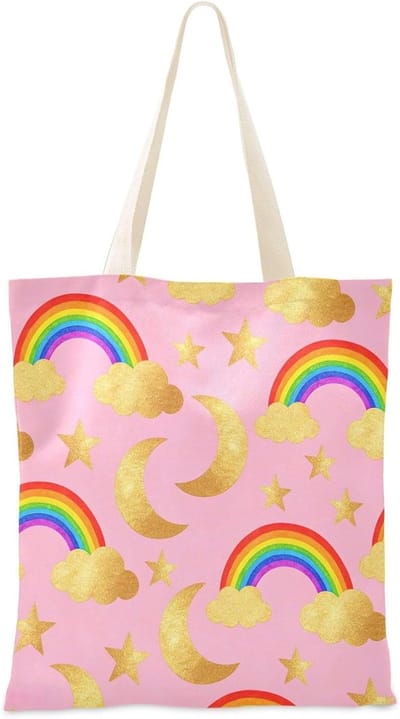 Canvas Draagtas - Stoffen Tas - Dagelijks Gebruik - Magnetische Sluiting - 38 x 415 cm - Beige