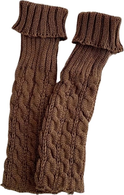 Nivard Beenwarmers - Dames - Overknee - Ballet - Wol - Kniekousen - Leg Warmers - Warm - Winter - Koffie
