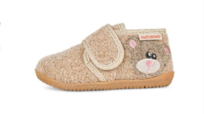 Naturino - Carillon - Mt 21 - velcro beer bling bling velvet pantoffel- Beige / goud