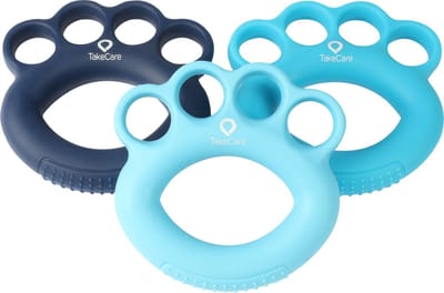 Take Care Silicone Handgrip - Vingertrainer - Knijper - Pinch Grip, set met 3 weerstanden