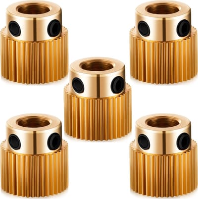 5x 40 Tandwiel Messing Extruder Aandrijftandwiel voor Creality 3D Printers