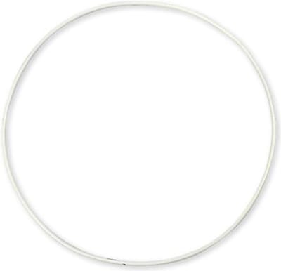 Restyle Ring metaal wit 10 cm - Dromenvanger - Rond - 4mm dikte