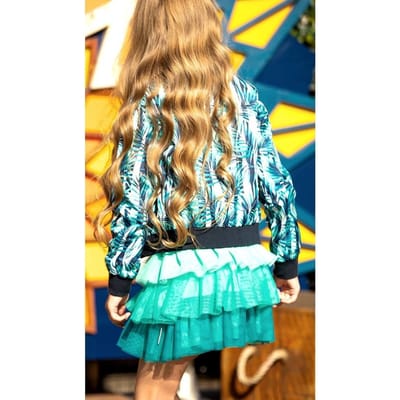B. Nosy Kids Meisjes Jas - Maat 110 - Katoen - Elastaan - Polyester - Rits - Normaal - Vrouwen - Spi
