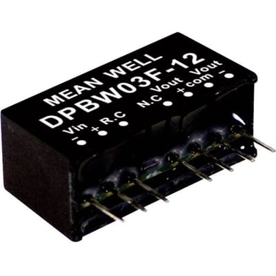MEAN WELL DPBW03F-15 DC/DC-convertermodule 100 mA 3 W Aantal uitgangen: 2 x Inhoud 1 stuk(s)