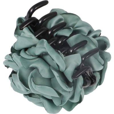 Mode stof roos bloem grote haarklem klauw clip accessoires cadeau 4 kleuren 3.1 x 2.8 in black