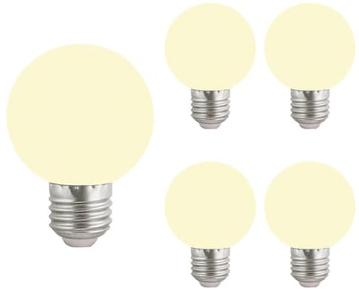 VITO LED Lamp G45 E27 - 3W (vervangt 20W) - 180lm - 2700K Warm Wit - 180-240V - Flikkervrij - Energiezuinig - 5 stuks