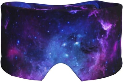 Slaapmasker - Oogmasker - Reizen en dutjes - Verstelbare band - 68 x 11 cm - Galaxy print