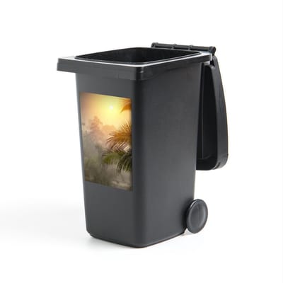 Container sticker Nationaal park Corcovado - Mooie zonsondergang boven het oerwoud van het Nationaal park Corcovado in Costa Rica - 40x60 cm - kliko sticker - weerbestendige containersticker