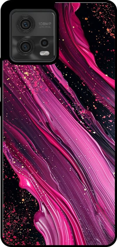 Smartphonica Telefoonhoesje Geschikt voor Motorola Moto G72 met marmer opdruk - TPU backcover case marble design - Paars Roze geschikt voor Motorola Moto G72