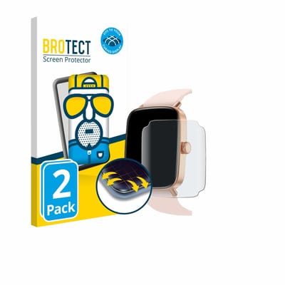BROTECT - Screenprotector voor Yoever Smartwatch 1.85" - Folie Beschermfolie matte volledig dekking 2 Stuks