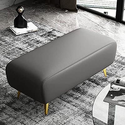 Zitbank Voetenbank - Ottoman Kruk - Woonkamer Decoratie - Massief Houten Frame - 60x40x40 cm - Veelkleurig