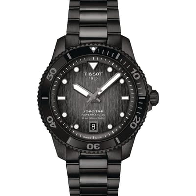 Tissot Roestvrij Staal Grijs Wijzerplaat Heren Mode Horloge T120.807.33.051.00 grijze kleur