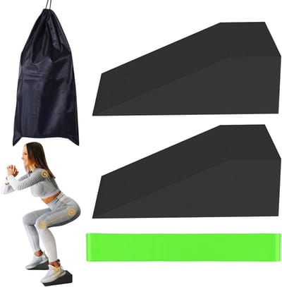 Yoga Schuim Blokken - Squat Wiggen - Oefening Ondersteuning - Trapezium Ontwerp - 1 Paar - Grijs