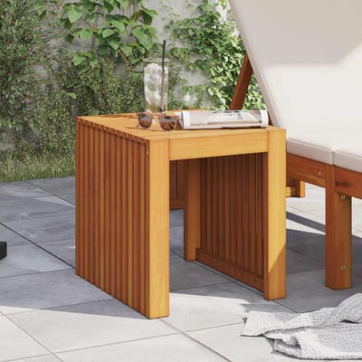 vidaXL Bijzettafel Olie Natuurlijk 43 x 36 x 40 cm Massief Teakhout