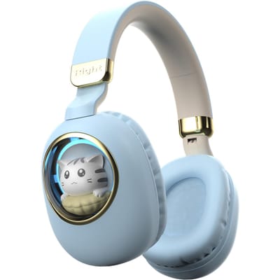 Leuke cartoon draadloze BT5.3-hoofdtelefoon Over-ear gaming-headset Schattig dierenontwerp AUX IN Bedraad