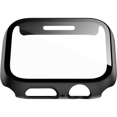 Boîtier de protection pour montre Couverture protectrice d'écran Film trempé pour IWatch 1 2 3 4 5 6 7 8 Noir 45mm   1.77in 45mm/1.77in