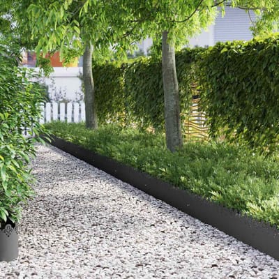 vidaXL - Gazonranden - 10 - st - 103 - x - 0,05 - x - 22 - cm - Staal - Zwart