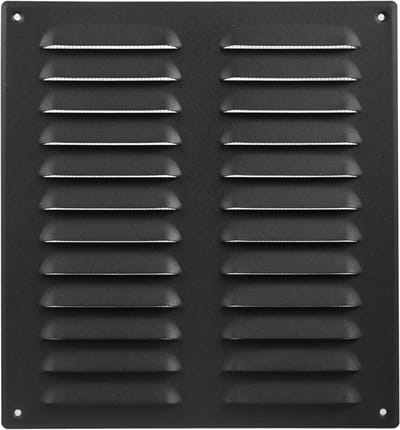 Ventilatiesleufafdekking - Rooster - Ventilatie - Insectenbescherming - 26 x 28 cm - Antraciet