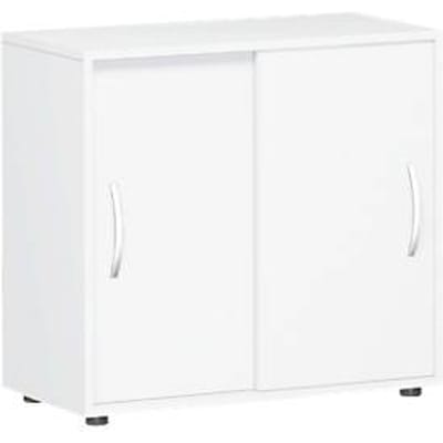 Schuifdeurkast PALENQUE, 2 ordnerhoogten, B 800 x D 400 x H 752 mm, wit